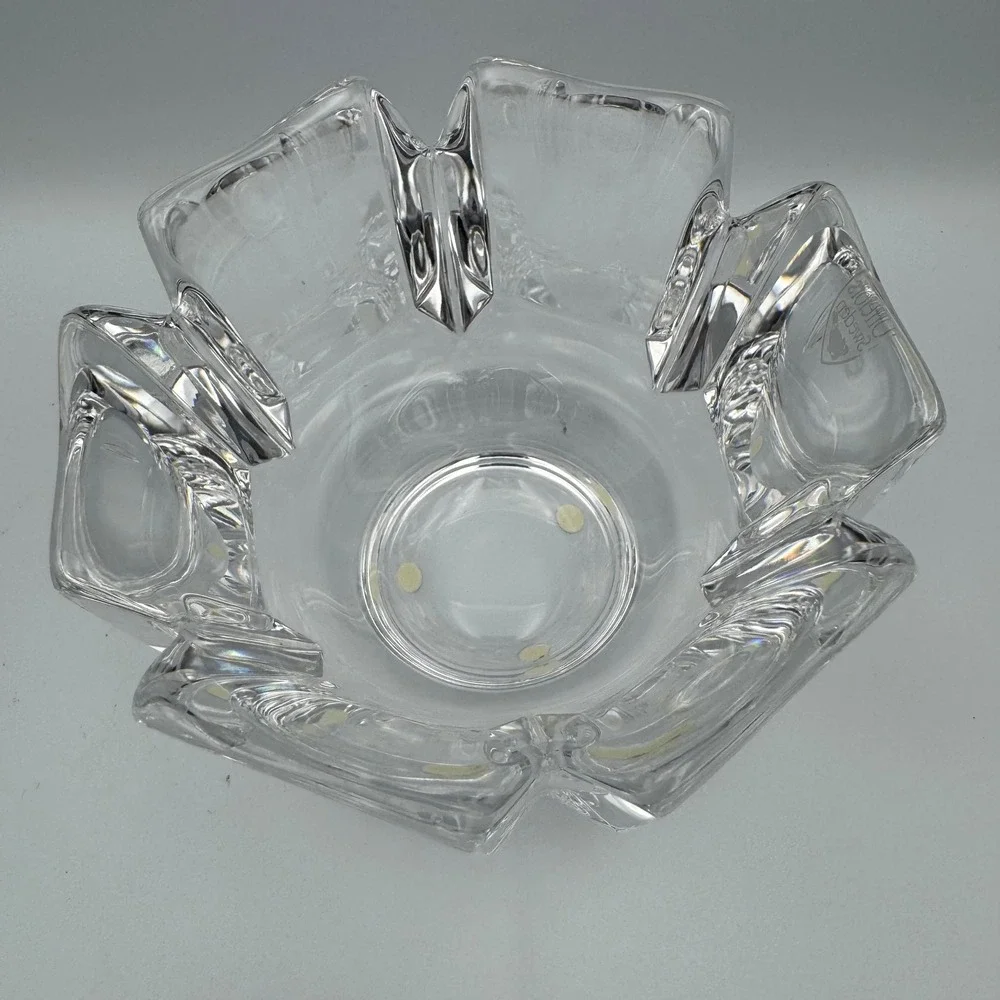 Set of 2 Crystal Glass Bowls Candy Dishes Trinket Dishes Serving‎ Bowls